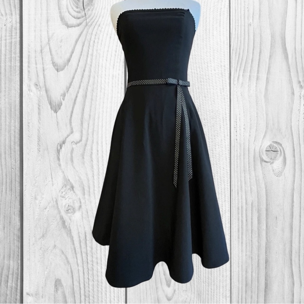 Rampage Strapless Fit & Flair Dress 90s Wednesday Addams grunge emo Black size 9